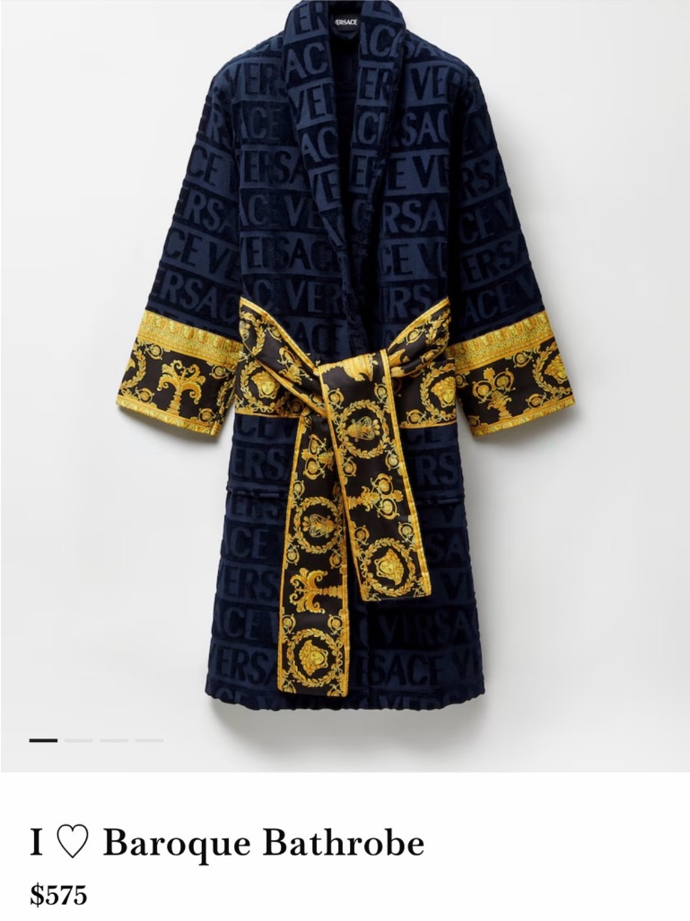I ♡ Baroque Bathrobe Versace men XXL